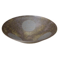 京焼･清水焼 灰緑丸 8寸鉢（竹ス付）【沖縄県・離島 配送不可】