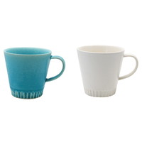 作山窯 ストライプ マグペア【沖縄県・離島 配送不可】