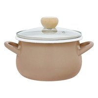 ストクック IH対応ホーロークッキングポット18cm ブラウン RB-3243【沖縄県・離島 配送不可】