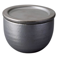 信楽焼 Hangout ライスコンテナ ブラック Hg-7b【沖縄県・離島 配送不可】