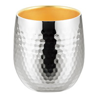 燕熟の技 ステンレス二重ロックカップ250ml（内面金メッキ） EJA-750【沖縄県・離島 配送不可】