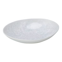 京焼・清水焼 花結晶（白） 楕円鉢（中） KTA497-01【沖縄県・離島 配送不可】