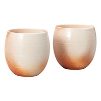 信楽焼 Scarlet 緋色 ぽってりカップペア Sk-3p【沖縄県・離島 配送不可】