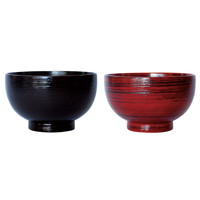 山中塗 食洗機対応 総刷毛目汁椀ペアセット JA23-18-1,2sp【沖縄県・離島 配送不可】