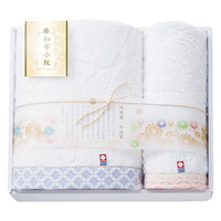 和布小紋 バス1P･フェイスタオル1P WFK-026A PU【沖縄県・離島 配送不可】