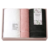 国際認証取得オーガニック バス2P･フェイスタオル1P サクラ 67072【沖縄県・離島 配送不可】