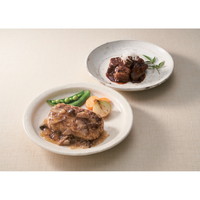 ＜みのり＞煮込みハンバーグ、牛肉蒸し煮