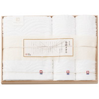 今治謹製 白織タオル バス・フェイスタオルセット【北海道・沖縄県・離島 配送不可】