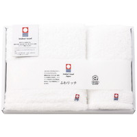 ふわリッチ 無撚糸バス・フェイスタオルセット【北海道・沖縄県・離島 配送不可】
