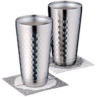 ツチメ 2層タンブラーペア350ml(コースター付)【北海道・沖縄県・離島 配送不可】