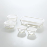 ハリオ 耐熱ガラス製保存容器・ミニ角小鉢5点セット【北海道・沖縄県・離島 配送不可】