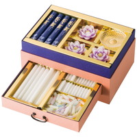 カメヤマ 浄雅(蓮紫) 線香・ローソクセット【北海道・沖縄県・離島 配送不可】