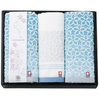 はながすみ フェイス・ウォッシュタオルセット HGM-200BL（ブルー）［北海道・沖縄県・離島 配送不可］