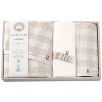 ナチュコット 抗菌・防臭加工タオルセット NTC-400C（チェック）［北海道・沖縄県・離島 配送不可］