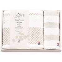 ナチュコット 甘撚りバス・ウォッシュタオルセット［北海道・沖縄県・離島 配送不可］