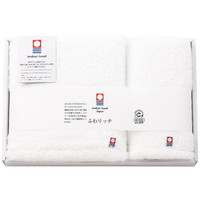 ふわリッチ 無撚糸バス・フェイスタオルセット［北海道・沖縄県・離島 配送不可］