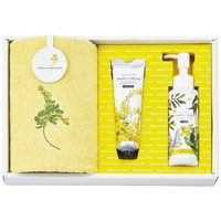 ミアミモザ フェイスタオル＆コスメセット MMC10500C（クリーム）［北海道・沖縄県・離島 配送不可］