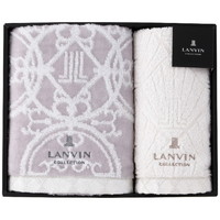 ランバンコレクション フェイス・ウォッシュタオルセット 22709-23730-935（グレー）［北海道・沖縄県・離島 配送不可］