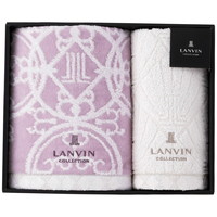 ランバンコレクション フェイス・ウォッシュタオルセット 22709-23730-607（パープル）［北海道・沖縄県・離島 配送不可］