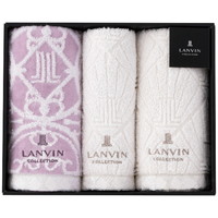 ランバンコレクション フェイス・ウォッシュタオルセット 22709-23940-600（パープル）［北海道・沖縄県・離島 配送不可］