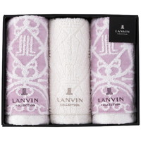 ランバンコレクション フェイスタオル3枚セット 22709-24050-605（パープル）［北海道・沖縄県・離島 配送不可］