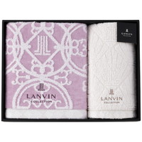 ランバンコレクション バス・フェイスタオルセット 22709-24160-601（パープル）［北海道・沖縄県・離島 配送不可］