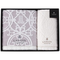 ランバンコレクション バス・フェイスタオルセット 22709-24160-939（グレー）［北海道・沖縄県・離島 配送不可］