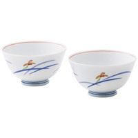 香蘭社 オーキッドブルーム 組飯碗［北海道・沖縄県・離島 配送不可］