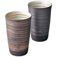 有田焼 金銀刷毛 ペア陶酒杯［北海道・沖縄県・離島 配送不可］