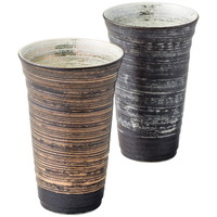 有田焼 金銀刷毛 反型ペアビアカップ(大)［北海道・沖縄県・離島 配送不可］