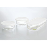 ハリオ 耐熱ガラス製保存容器Sサイズ3点セット［北海道・沖縄県・離島 配送不可］