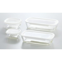 ハリオ 耐熱ガラス製保存容器4点セット［北海道・沖縄県・離島 配送不可］