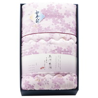 和の色彩 三河木綿 ダブルガーゼ 羽毛タッチ中わた 肌布団 ピンク WK1524PK【北海道・沖縄県・離島 配送不可】