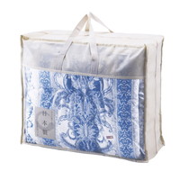 ウール50％入り 日本製合掛けふとん ブルー NW-150【北海道・沖縄県・離島 配送不可】