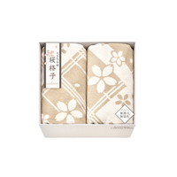 大自然本舗~桜格子~ 肌にやさしい自然色のシルク入り綿毛布(毛羽部分)2P SBN85500【北海道・沖縄県・離島 配送不可】