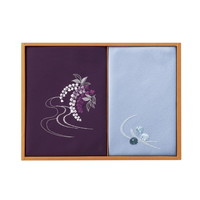 刺繍入り二巾風呂敷&刺繍入り金封包み 紫 H018【北海道・沖縄県・離島 配送不可】