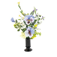 SC触媒加工 アーティフィシャルフラワー供花 憩い ブルー 25-bukka-35b【北海道・沖縄県・離島 配送不可】