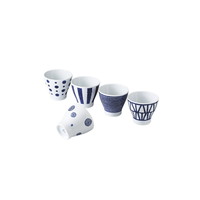 波佐見焼 藍玉 カップ揃 19864【北海道・沖縄県・離島 配送不可】