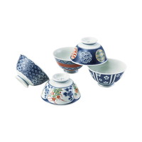 波佐見焼 染錦文様 飯碗揃 20635【北海道・沖縄県・離島 配送不可】