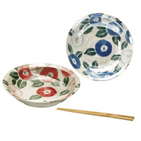 椿 大鉢ペア 箸付 TB-103【北海道・沖縄県・離島 配送不可】