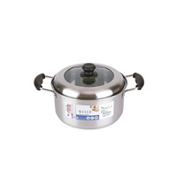 ローザー IH対応両手鍋24cm（ガラス窓付蓋） RB-2318【北海道・沖縄県・離島 配送不可】