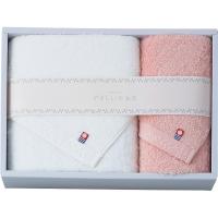 やさしいたおる バス・フェイスタオルセット ピンク