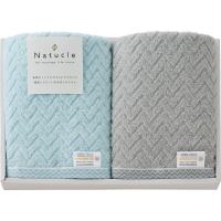 ナチュクル ふわふわ無撚糸 フェイスタオル２枚セット