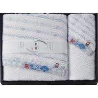 なごみね バス・ウォッシュタオルセット ブルー