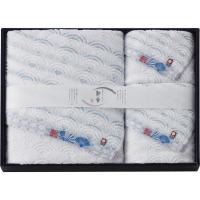 なごみね バス・フェイス・ウォッシュタオルセット ブルー