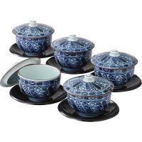 波佐見焼 染付祥瑞 茶托付汲出揃