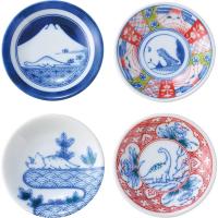 江戸っ子恐竜 しあわせ図鑑（まめ皿４枚セット）