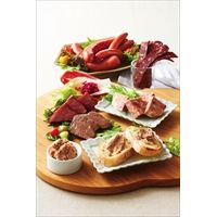 岐阜 里山きさら シャルキュトリープレミアムセット〔鹿のステーキ用100g×2、鹿の粗挽きフランク100g×3、鹿のエマルジョンソーセージ100g、鹿のパテドカンパーニュ100g、鹿のレバーペースト100g、鹿のソフトジャーキー60g、鹿のボンレスハム80g〕肉・肉加工品