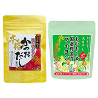 食塩無添加 滋味献上本格かつおだし・国産野菜ブイヨン セット〔かつおだし70g、野菜ブイヨン80g〕