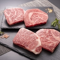 おかやま和牛 A5等級 ステーキ 食べ比べセット 〔和牛サーロインステーキ150g×2、和牛リブロース150g×2、岩塩2種〕 牛肉